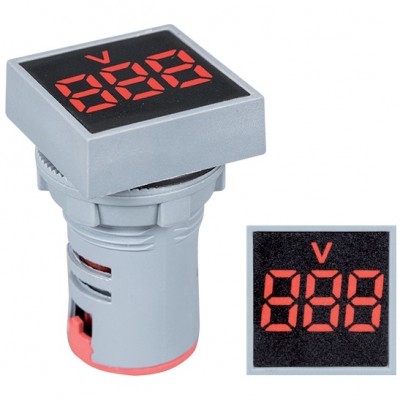 Βολτόμετρο Ψηφιακό AC 12-500V Φ22 Πόρτα Πίνακα EL-ED16S